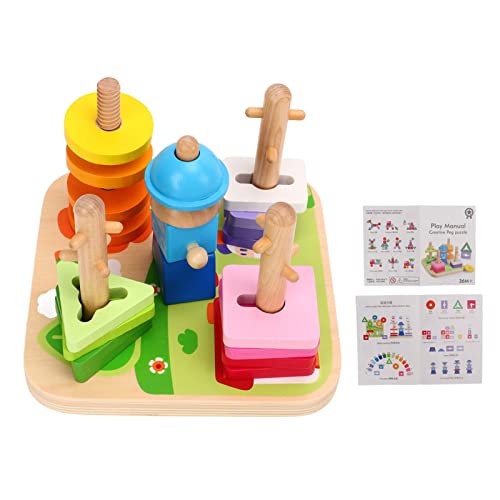 NUMNBE Hölzerne Peg Puzzle Farberkennung Sortier und Stapelspielzeug für frühe Bildungsbausteine 1-3 Jahre Kleinkinder Kleinkinder NUMNBE Hölzerne Peg Puzzle Farberkennung Sortier und Stapelspielzeug für frühe Bildungsbausteine 1-3 Jahre Kleinkinder Kleinkinder von NUMNBE