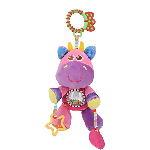 NUMNBE Kinderwagen Rasselspielzeug Buntes Babydeckershängespielzeug mit Teether (Colorful Calf) von NUMNBE