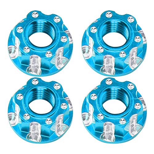 NUMNBE M4 -Schnitzer -Sechskantmuttern 4PCS Aluminiumlegierung für HSP D3 D4 1/10 RC -Auto (Blau) von NUMNBE