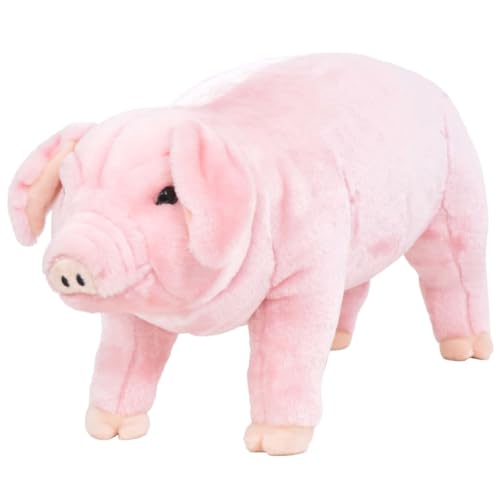 NUMNBE Plüsch Schwein Kuscheltier 56 cm Sitzspielzeug Stahlrahmen Weiches Stofftier für Kinder bis 100 kg von NUMNBE