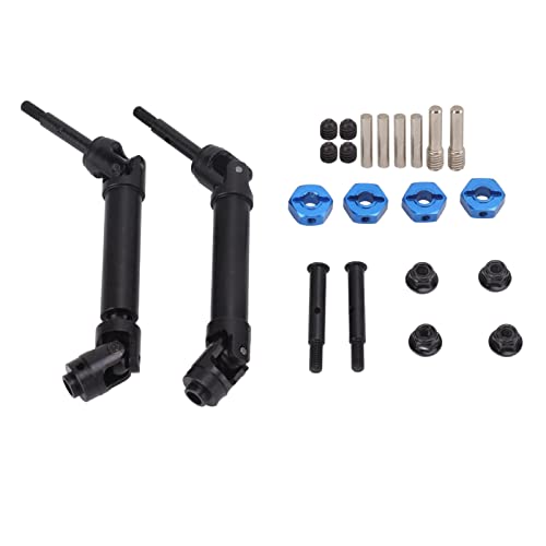NUMNBE RC Hinterachswelle aus gehärtetem Stahl verstellbar rostfrei hohe Tragfähigkeit effiziente Kraftübertragung für RC Auto (Black) von NUMNBE