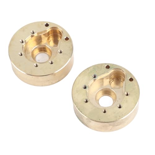 NUMNBE RC Messingradnabe-Ausgleichsgewichtsblöcke passen für 4. RC-Radgewicht, RC-Gegenwärtige Balance Gewichtsblöcke, Gold, 2 Stücke, geeignet für RC-Geländefahrzeug von NUMNBE