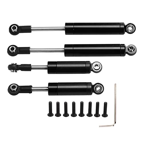 NUMNBE RC Stoßdämpfer 1 18 Aluminiumlegierung CNC Bearbeitung Hohe Elastizität Stoßabsorption Ersatzteile für RC Auto (Black) von NUMNBE