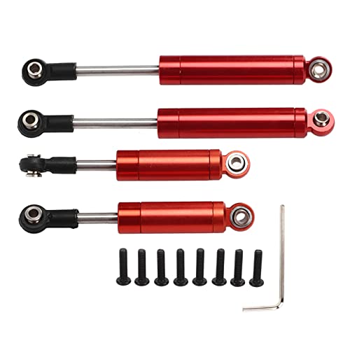 NUMNBE RC Stoßdämpfer 1 18 Aluminiumlegierung CNC Bearbeitung Hohe Elastizität Stoßabsorption Ersatzteile für RC Auto (Red) von NUMNBE