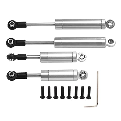 NUMNBE RC Stoßdämpfer 1 18 Aluminiumlegierung CNC Bearbeitung Hohe Elastizität Stoßabsorption Ersatzteile für RC Auto (Silver) von NUMNBE