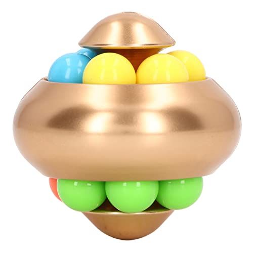 Rotierende Ball Puzzle Spielzeug Erwachsener tragbarer lustiger Stressabbau Perlen Rotation Spielzeug Home Office (Gold) von NUMNBE