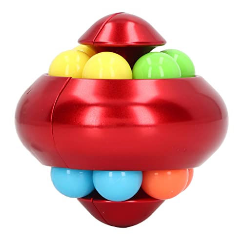 Rotierende Ball Puzzle Spielzeug Erwachsener tragbarer lustiger Stressabbau Perlen Rotation Spielzeug Home Office (Red) von NUMNBE