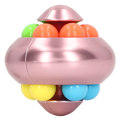Rotierende Ball Puzzle Spielzeug Erwachsener tragbarer lustiger Stressabbau Perlen Rotation Spielzeug Home Office (Rose Gold) von NUMNBE