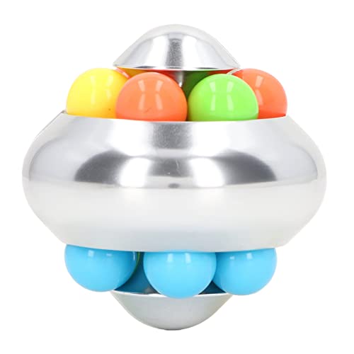 Rotierende Ball Puzzle Spielzeug Erwachsener tragbarer lustiger Stressabbau Perlen Rotation Spielzeug Home Office (Silver) von NUMNBE