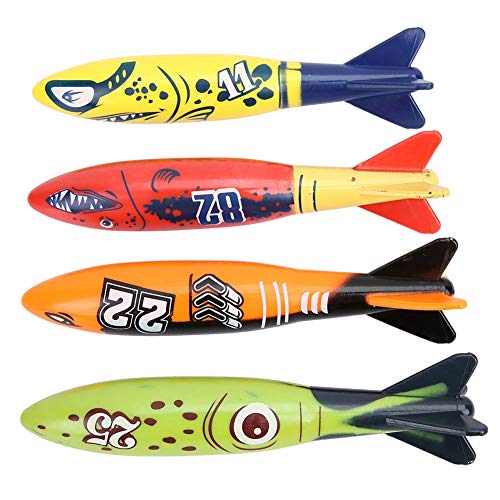 Torpedo Raket Summer Water Game Toy Set für Swimmingpool 4pcs von NUMNBE