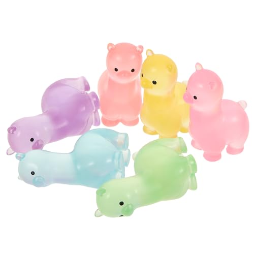 NUOBESTY **mini-alpaka-Figuren, 12 Stück, im Dunkeln Leuchtend, Harzmaterial, 4,6 X 3,6 cm, DIY-Dekoration für Puppenhäuser, Aquarien Und Feengärten** von NUOBESTY