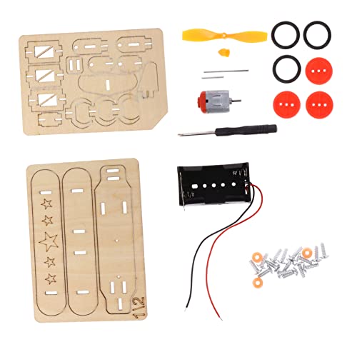 NUOBESTY 1 Satz DIY Holzflugzeug Bildungsspielzeug für Hand Augen Koordination Einfach zu Montieren ohne Batterie für Spielstunden von NUOBESTY