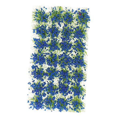 NUOBESTY 1 Schachtel Kunstrasen-Cluster Hortensie Statische Grasbüschel Eukalyptus Minibäume Basteln Puppenhausstuhl Draußen Miniaturbaum Kunstrasen Buschig Anlage Szenisch Blue Harz von NUOBESTY