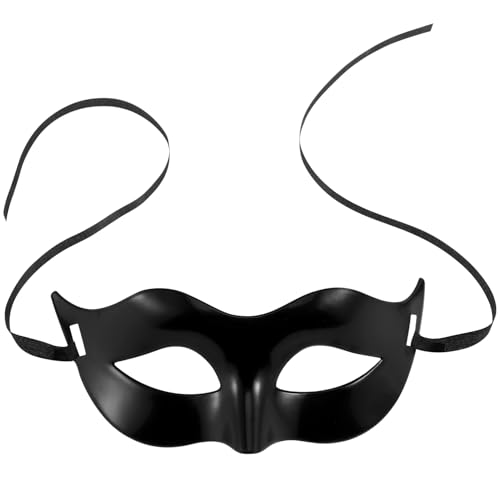NUOBESTY 1 Schwarze Maskenmaske Für Männer Und Frauen – Halbgesichts-Augenmaske Für Halloweenkostüme Maskenparty-Zubehör von NUOBESTY
