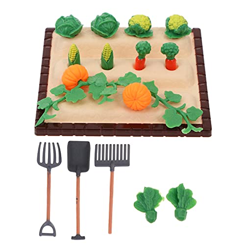 NUOBESTY 1 Set Realistische Miniatur-Landwirtschaftsgeräte Und Gemüsefeldmodelle – DIY-Landschaftszubehör Für Dioramen Eisenbahnanlagen Und Bauernhofszenen von NUOBESTY