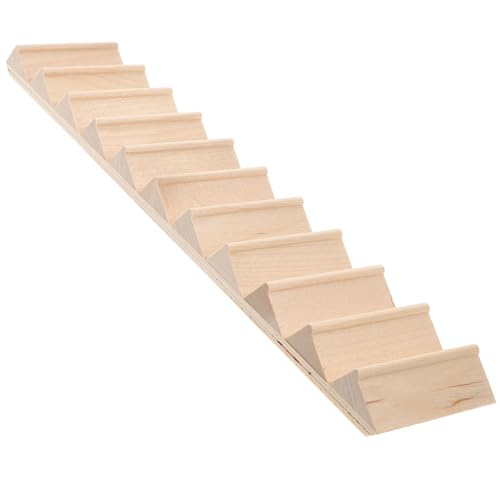 NUOBESTY 1 Stück Mini-Holztreppe Im Maßstab 1:12 - Puppenhauszubehör Ohne Handlauf DIY-Miniaturtreppe Für Modellbau &Amp; Basteln von NUOBESTY