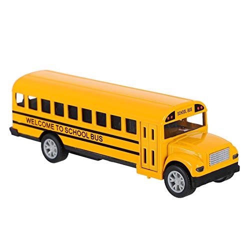 NUOBESTY 1: 32 Schulbus Rücken Backs Legierung Sterbe Bus Playset Schulbus Model Spielzeug- Reibungs- Spielzeug- Autos Push and Go Fahrzeuge Spielzeug Geschenke für Kinder Orange von NUOBESTY