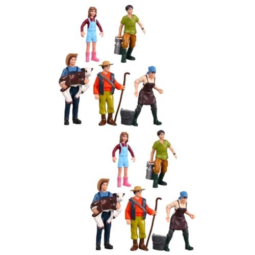 NUOBESTY 10 STK Charaktermodell Menschenfiguren Für Kinder Spielfiguren Kinder Architektur-Layout-Spielzeug Landschaftsfiguren Kinderanzug Mini Vinyl Baby Weihnachten von NUOBESTY