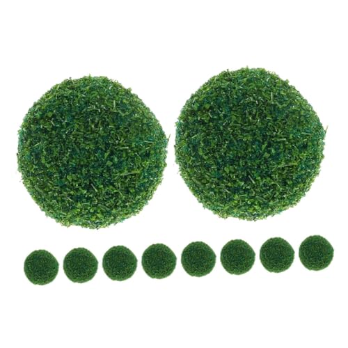 NUOBESTY 10 Stück Miniatur Künstliche Pflanzenbälle Grüne Dekokugeln für Sandtischmodell Puppenhaus Spielzeuglandschaften DIY Bastelprojekte Realistische Topiary Dekoration von NUOBESTY