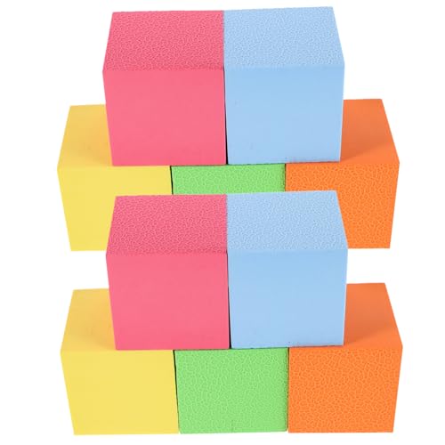 NUOBESTY 10 Stück Schaumstoffwürfel Für Jungen Und Mädchen Mathe-formblöcke 3D-schwammwürfel Spielzeug Pädagogisches Bausteinset von NUOBESTY
