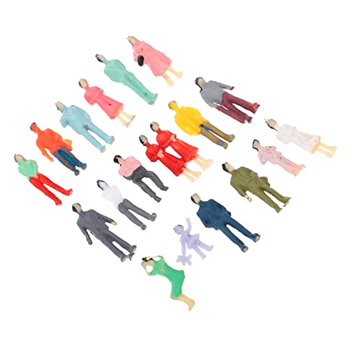 NUOBESTY 100 STK Charaktermodell Bemalte Figuren Skalieren Menschen Zahlen Winzige Menschenfiguren Modellbahn Leute Figur Bemalte Miniaturen Mini-Figur Plastik Puppenhaus Sandkasten Kind von NUOBESTY