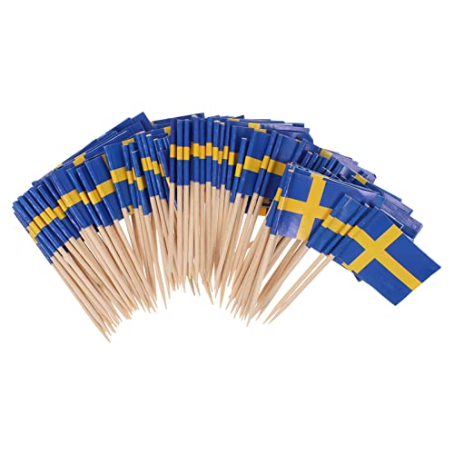 NUOBESTY 100 Stück Flaggen Spieße Schweden Schweden Cocktail Stick Flaggen Cupcake Topper Mini Flagge Zahnstocher DIY Flagge Kuchen Dekorationen Kleine Flagge für Cupcake,Geschirr-Dekorationen NUOBESTY 100 Stück Flaggen Spieße Schweden Schweden Cocktail Stick Flaggen Cupcake Topper Mini Flagge Zahnstocher DIY Flagge Kuchen Dekorationen Kleine Flagge für Cupcake,Geschirr-Dekorationen von NUOBESTY