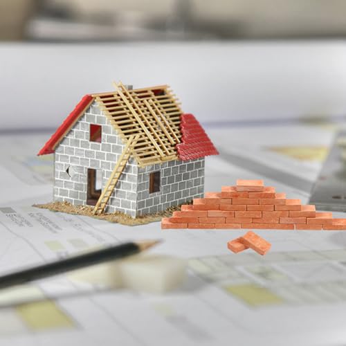 NUOBESTY 100 Stücke Miniatur Ziegel Simulation Ziegel Mini Modelle Miniatur Ziegel Kinder Landschaftsbau Ziegel von NUOBESTY