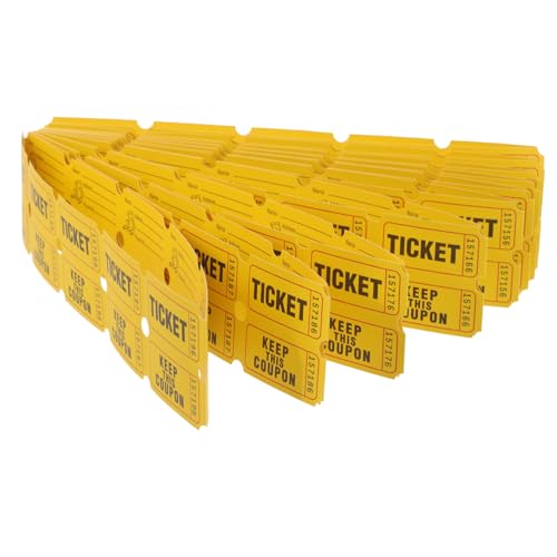NUOBESTY 100St Lose Raffle Tickets Fahrkarte Universaltickets Papieranhänger Tickets in großen Mengen Eintrittskarten für Veranstaltungen Flugblatt Lotterie Kinokarte Etikett von NUOBESTY