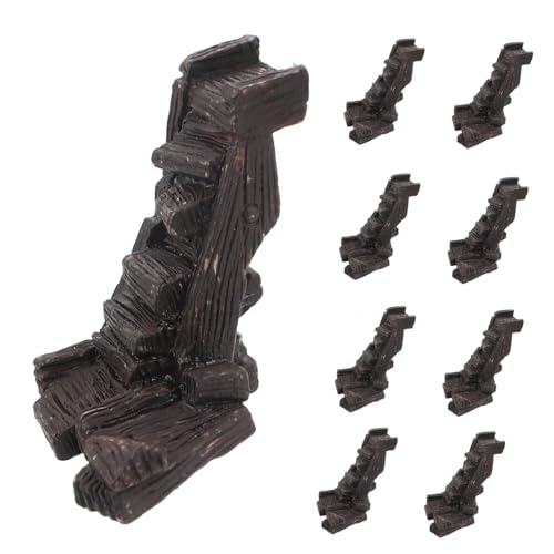 NUOBESTY 10Stücke Miniature Stair Model Resin Decorations for Dollhouse DIY Miniature Furniture for Micro Landscape and Creative Craft Projects von NUOBESTY