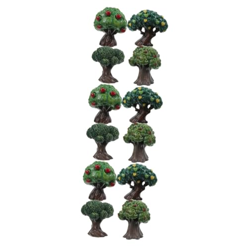 NUOBESTY 12 STK Simulation Apfelbaum Mini-Sandtisch-Modell Mini-Landschaftsmodell Ornament Pflanzendekor Bäume für die Modelleisenbahn Sandtischbaummodell künstlich Dekorationen Anlage von NUOBESTY