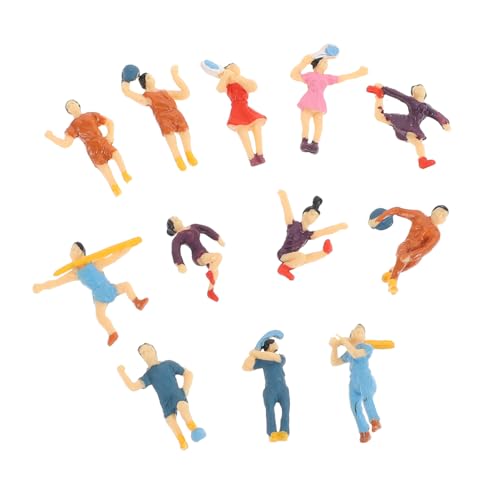 NUOBESTY 12St architektonische Modellfiguren DIY zubehör Mini-menschliche Figuren Modelle Spielzeug Layout-Requisiten DIY-Menschenfigurenmodell gemalt schmücken Puppe Statue Plastik von NUOBESTY