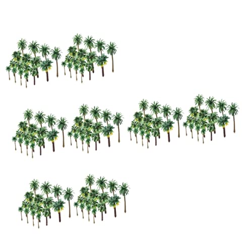 NUOBESTY 144 STK künstliche Kokospalme Miniatur-Modellbaum Miniaturen Anlage Modelle Spielzeugbäume Miniaturbäume zum Basteln dreidimensional Gefälschte Bäume Modell liefert Pflanze Bahn von NUOBESTY