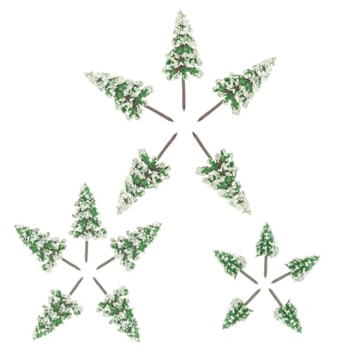 NUOBESTY 15St Mini-Zedernbaum Artificial Tree modellbäume Sandtisch-Modellbau dekobäumchen Landschaft Landschaft Bäume Dioramenbedarf Mini-Landschaftsdekor Mini-Landschaftsmodell Plastik von NUOBESTY