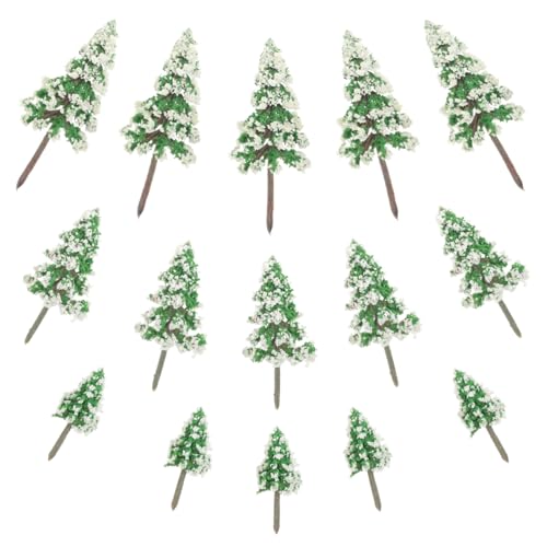 NUOBESTY 15st Mini-zedernbaum Locke Miniaturbäume Zum Basteln Sandtisch DIY Modell Miniaturbaum Simulationsbaummodell Bausätze Baumschmuck Baumbaumodell Simulationsanlagenmodell Plastik von NUOBESTY