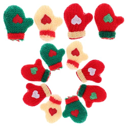 NUOBESTY 16 Stück Mini-weihnachtshandschuhe, Miniatur-strickhandschuh-Ornamente für Heimwerkerarbeiten, Puppenhaus-Dekorationen, 4,5 X 4,5 cm NUOBESTY 16 Stück Mini-weihnachtshandschuhe, Miniatur-strickhandschuh-Ornamente für Heimwerkerarbeiten, Puppenhaus-Dekorationen, 4,5 X 4,5 cm von NUOBESTY