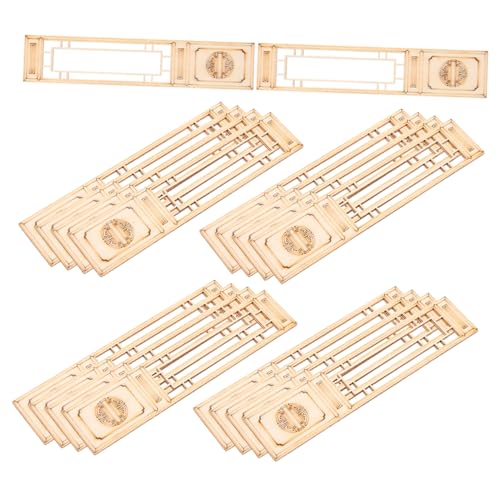 NUOBESTY 18 Stück Miniatur Screen Modell Teiliges Holz für Puppenhaus Dekoration DIY Zubehör mit Chinesischen Designelementen für Kreative Szenen und von NUOBESTY