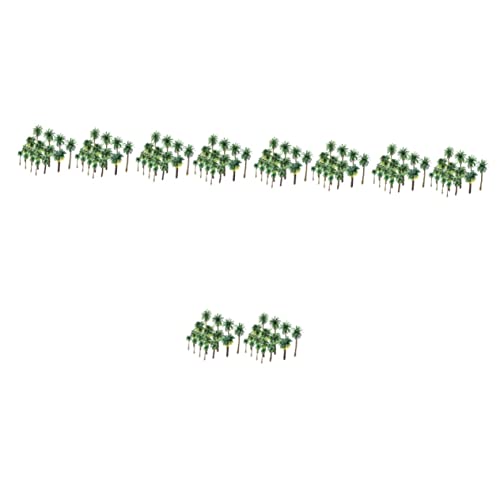 NUOBESTY 180 Stück Künstliche Kokospalmen Architekturbäume Puppenhaus Dekoration Miniatur Landschaftszubehör Modellbahnbäume Statische Grasbüschel Mini Modellbäume Pflanzenszene von NUOBESTY