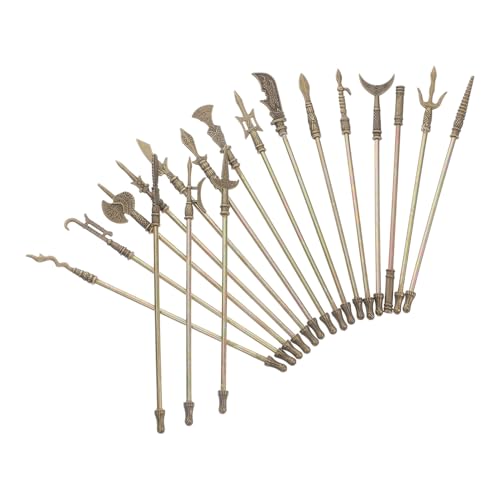 NUOBESTY 18stücke Teiliges Miniatur-zinklegierung Chinesische Waffenornamente Metallmodelle Für Heimdekoration Und Kognitive Lernspielzeuge Für Mädchen von NUOBESTY
