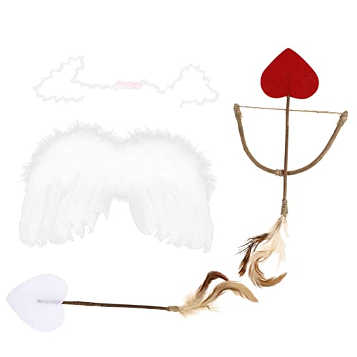 NUOBESTY 1Satz Engelsflügel Für Kleinkinder Teiliges Amor Cosplay Fotografie Accessoire Mit Kopfband Flügel Bogen Für Neugeborene Wiederverwendbar von NUOBESTY