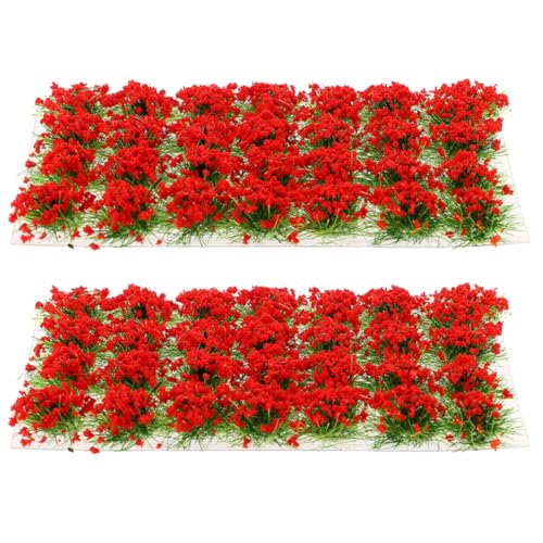 NUOBESTY 2 Kisten Kunstrasen-Cluster künstlich Blumen Tischläufer statisches Gras Modellbäume scheibengardinen Artificial plantafel mikrolle Miniaturornament Grasverzierung Harz von NUOBESTY
