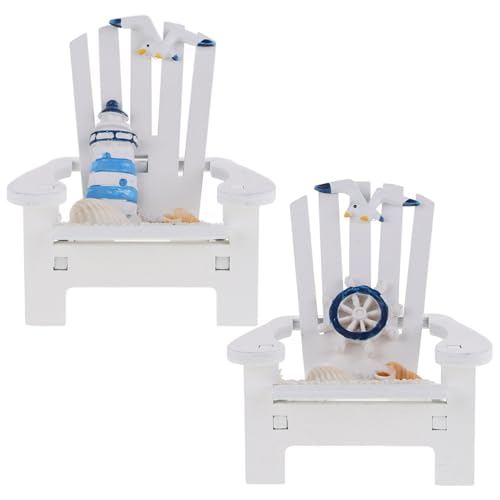 NUOBESTY 2 Mini-Strandstühle Holzdekor Im Mediterranen Stil Schreibtisch-Ornamente Für Zuhause Büro Wohnzimmer Tischdekorationen NUOBESTY 2 Mini-Strandstühle Holzdekor Im Mediterranen Stil Schreibtisch-Ornamente Für Zuhause Büro Wohnzimmer Tischdekorationen von NUOBESTY