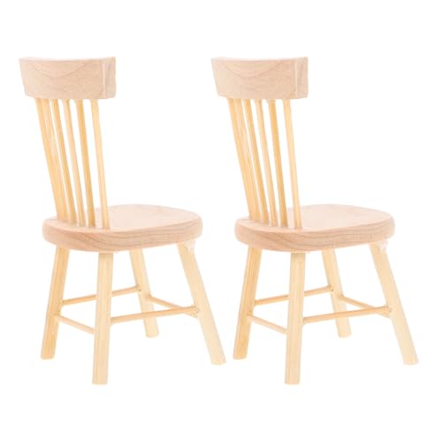 NUOBESTY 2 Miniatur-Puppenhausstühle – DIY-Modellmöbel Winzige Stuhlspielzeuge Zum Basteln Als Puppenhausdekoration Und Als Mini-Wohnaccessoires NUOBESTY 2 Miniatur-Puppenhausstühle – DIY-Modellmöbel Winzige Stuhlspielzeuge Zum Basteln Als Puppenhausdekoration Und Als Mini-Wohnaccessoires von NUOBESTY