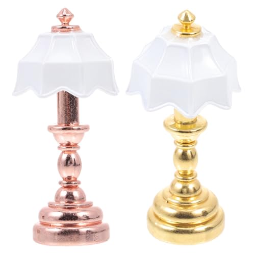 NUOBESTY 2 Packungen Miniatur-tischlampen, Winzige Nachttischlampenmodelle im Maßstab 1:12 für Puppenhaus-Ornamente NUOBESTY 2 Packungen Miniatur-tischlampen, Winzige Nachttischlampenmodelle im Maßstab 1:12 für Puppenhaus-Ornamente von NUOBESTY