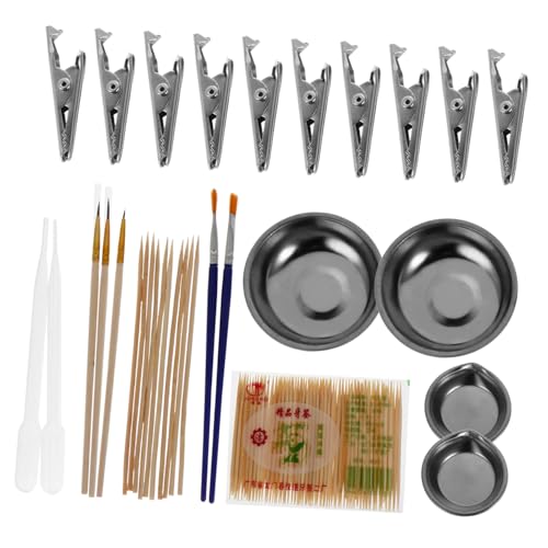NUOBESTY 2 Sätze Eingestellt Modell-Farbset malen Miniatur Bahnhof Palette Werkzeug für Modellbau Modellfarben Set Modell-Spray-Handwerkzeuge Sprühwerkzeug für Spielzeugmodelle Legierung von NUOBESTY