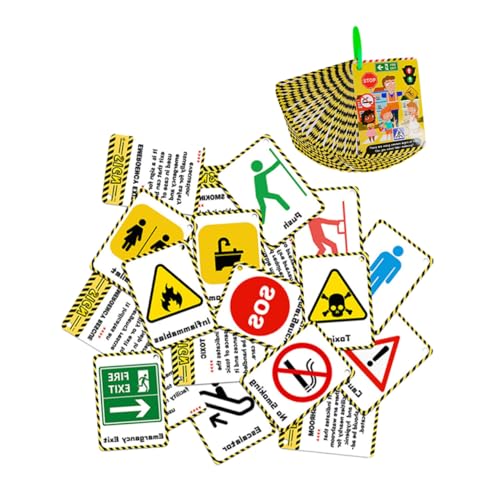 NUOBESTY 2 Satz Lernkarten Kognitive Bilder Verkehrszeichen Flashkarten für Vorschulkinder Tragbare Bildungskarten für Identifikation und Lernen Unterwegs von NUOBESTY