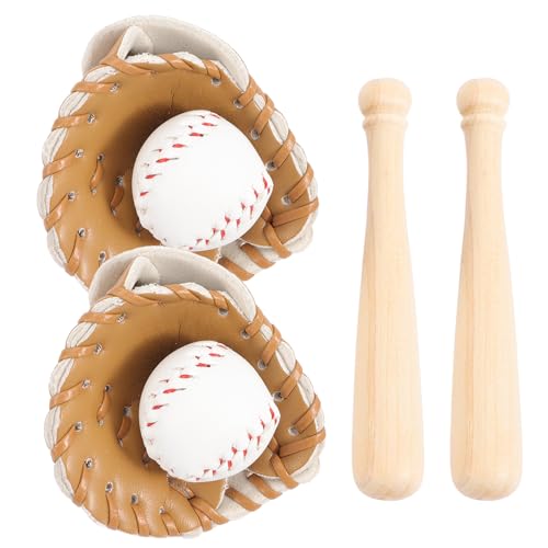 NUOBESTY 2 Sets Miniatur-baseballschläger Und Handschuhe, Set, Mini-handschuh, Baseballschläger-Requisiten für DIY-puppenhaus-Dekorationen, Fotografie-Requisiten NUOBESTY 2 Sets Miniatur-baseballschläger Und Handschuhe, Set, Mini-handschuh, Baseballschläger-Requisiten für DIY-puppenhaus-Dekorationen, Fotografie-Requisiten von NUOBESTY