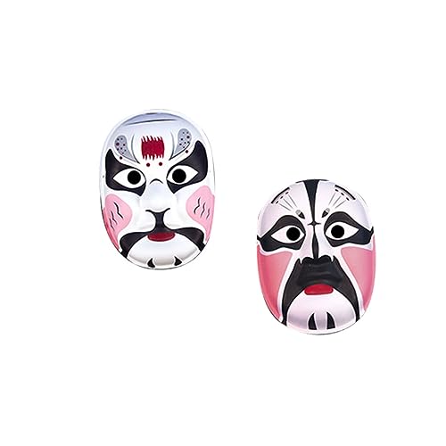 NUOBESTY 2 Stk einfache Maske leere Papiermaske Cosplay Pekinger Opernmasken Abschlussball Geschenke Kostümmaske aus Papier Peking-Oper Gesichtsmaske Weihnachten Facebook China Weiß von NUOBESTY