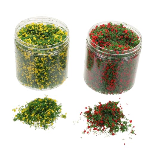 NUOBESTY 2 Stück DIY Sandtisch Modellbaum Streumaterial Buntes Baumpulver für Miniaturgärten Feengarten Landschaft Modellbau Gartenpflanzen Blumen Sträucher Basteln von NUOBESTY