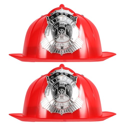 NUOBESTY 2 Stück Feuerwehrhut Für Kinder Feuerwehrhelm Aus Hartplastik Bühnenhelm Für Kinder Feuerwehrmann-Cosplay-Kostümzubehör NUOBESTY 2 Stück Feuerwehrhut Für Kinder Feuerwehrhelm Aus Hartplastik Bühnenhelm Für Kinder Feuerwehrmann-Cosplay-Kostümzubehör von NUOBESTY