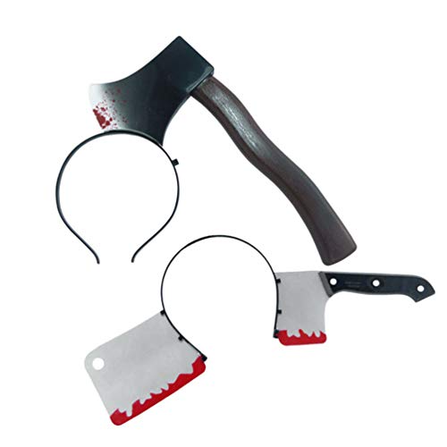 NUOBESTY 2 Stück Halloween Kostüm Stirnband Gummi Kunststoff Messer durch Kopf Zombie Zubehör für Cosplay Make-Up Party NUOBESTY 2 Stück Halloween Kostüm Stirnband Gummi Kunststoff Messer durch Kopf Zombie Zubehör für Cosplay Make-Up Party von NUOBESTY